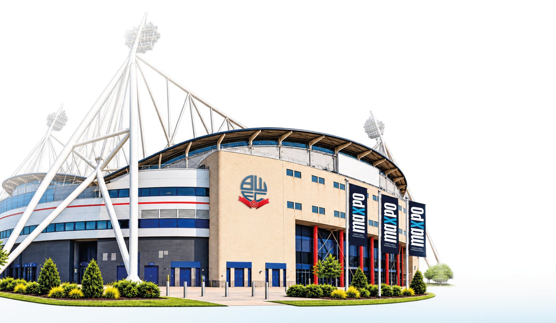 Bolton Stadium with MAXPO banners